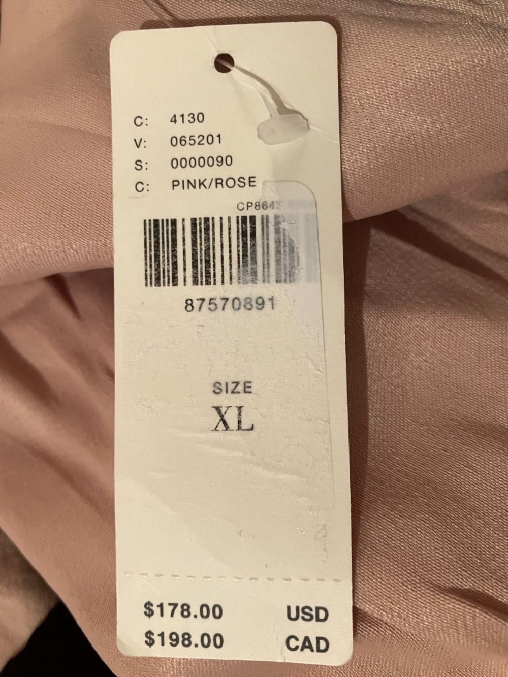 Anthropologie Rose Gold Satin Midi Dress - Picture 6 of 8